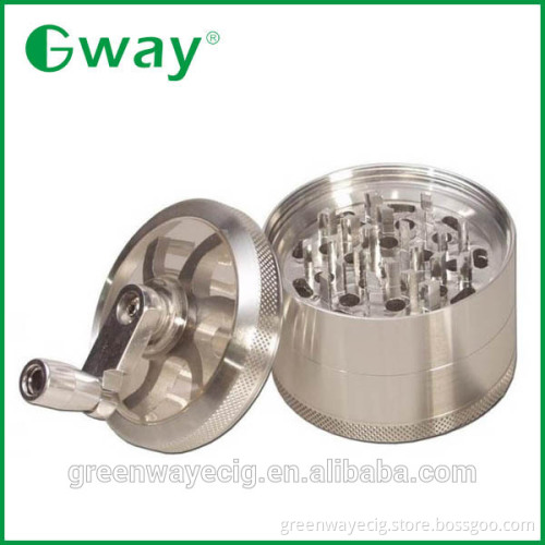 Aluminum 2.5 inch Large 4 layers Hand Crank Herb/Spices Grinder multi colors